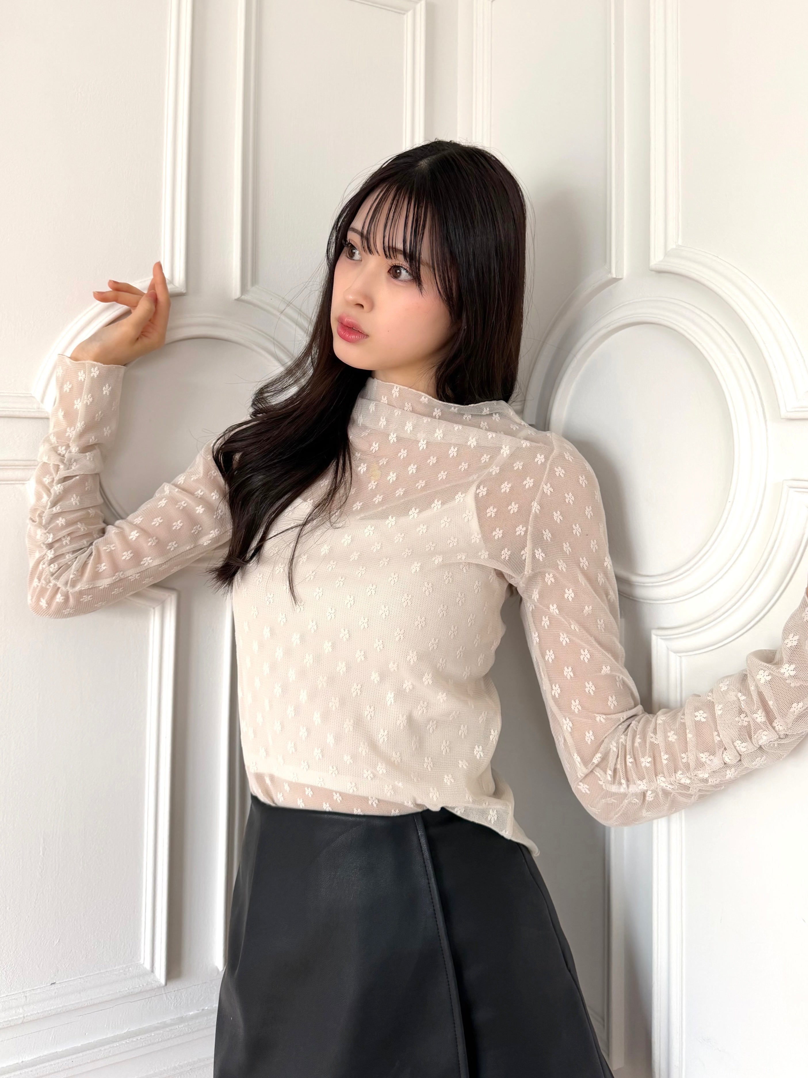 トップス ROSY LUCE PETIT BLOOM SHEER TOPS Petit Bloom Sheer Tops – Rosy luce