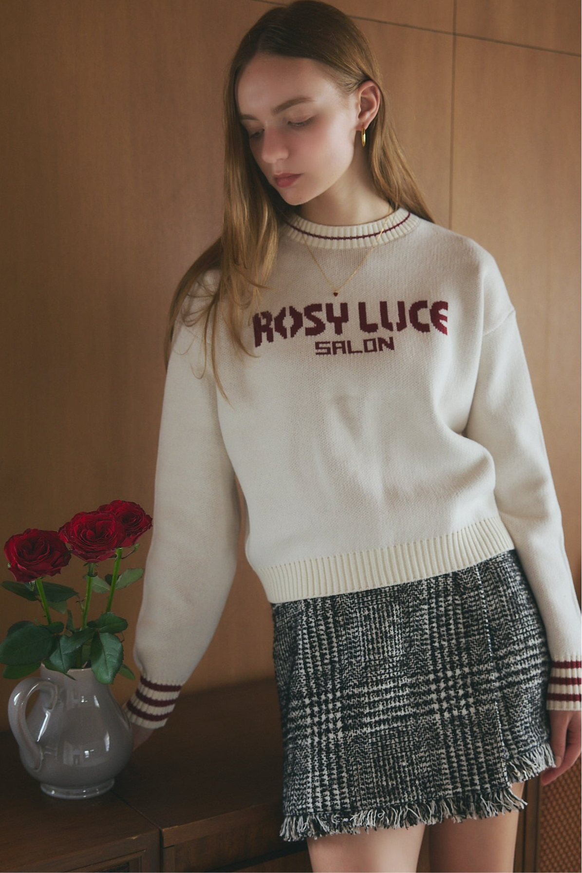LINE LOGO KNIT – Rosy luce LINE LOGO KNIT – Rosy luce
