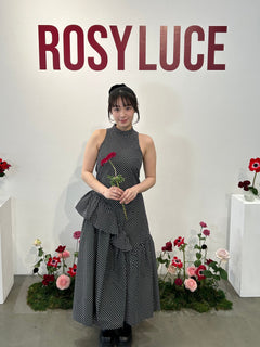 JAQUARED FRILL DRESS
