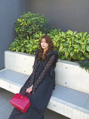Side Ribbon Vneck Dress