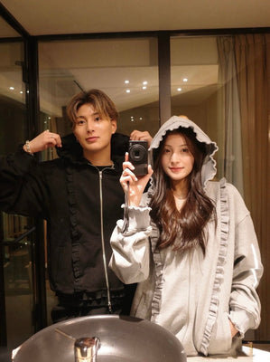ROSY FRILL LOGO HOODIE（OVERSIZE）