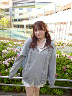 ROSY FRILL LOGO HOODIE（OVERSIZE）