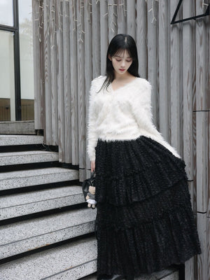 TULLE FLARED SKIRT