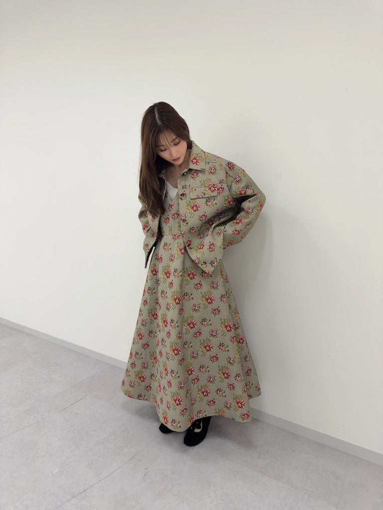 FLORAL JACQUARD JACKET