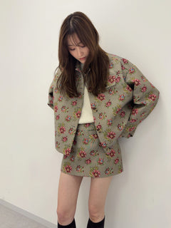 FLORAL JACQUARD JACKET