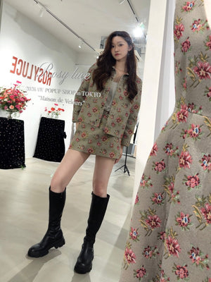 FLORAL JACQUARD JACKET