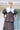 Check Frill Collar Peplum Top