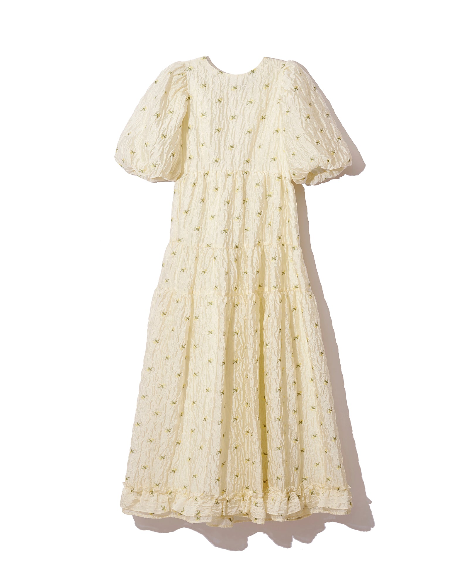 Birthday flower jacquard dress - YELLOW – Rosy luce