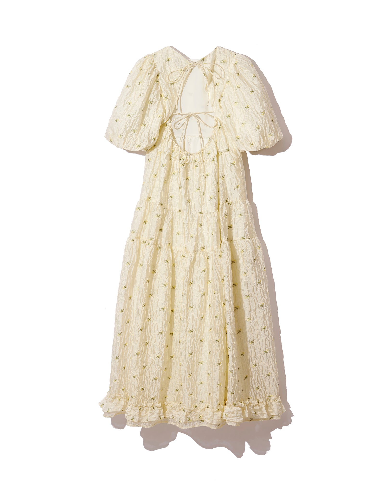 Birthday flower jacquard dress - YELLOW – Rosy luce