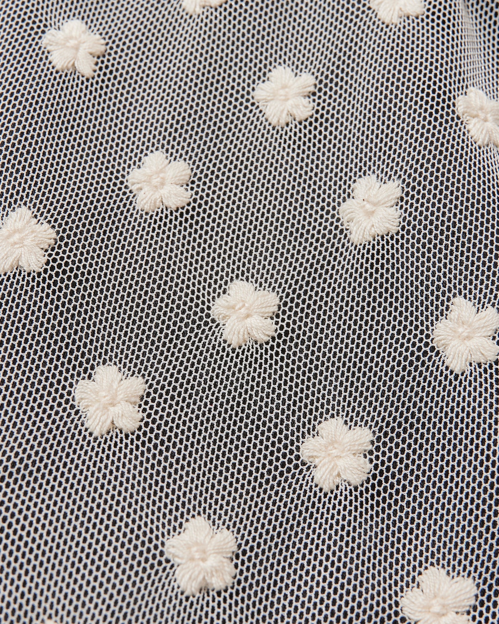 rosyluce HEART TULLE TOPS - WHITE