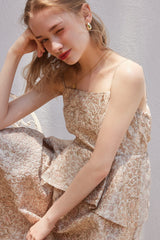 Peplum Jacquard Dress