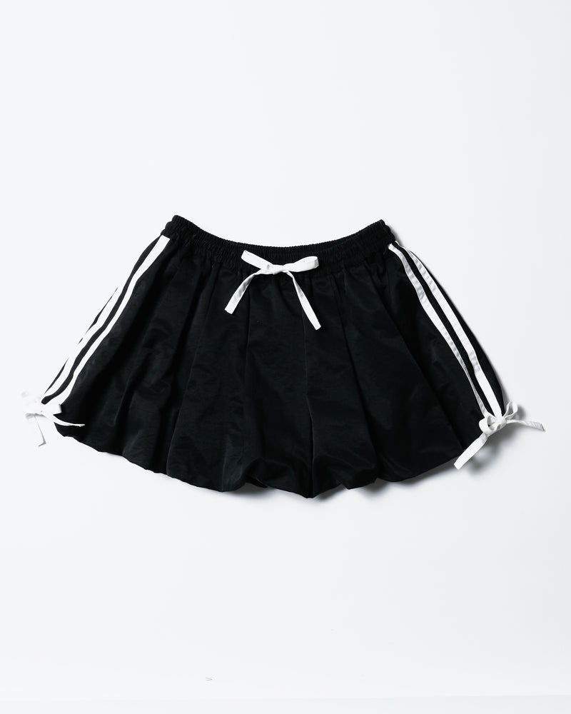 Line mini balloon skirt- BLACK