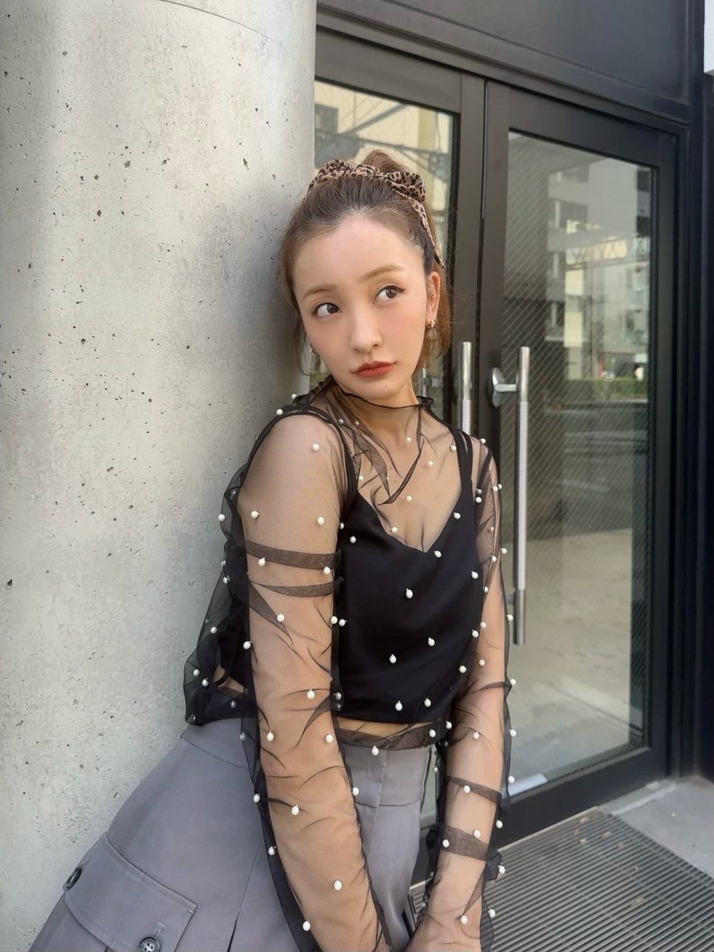 予約販売】PEARL SHEER TOPS - BLACK – Rosy luce