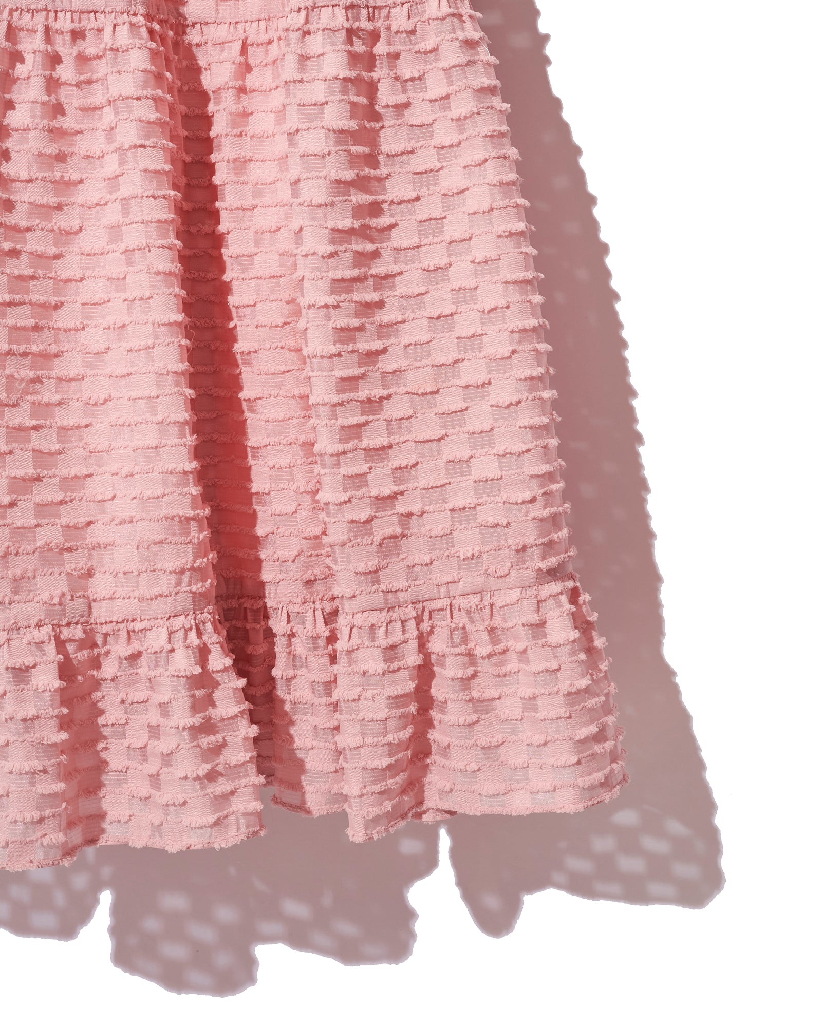 Jacquard back ribbon dress - PINK – Rosy luce