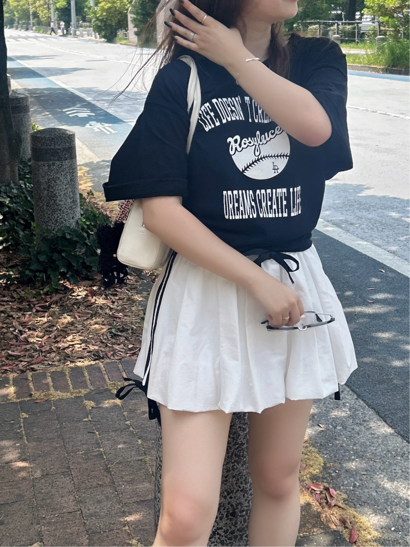 ROSY COLLEGE LOGO TSHIRTS - BLACK