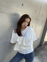 FRILL TEE - WHITE