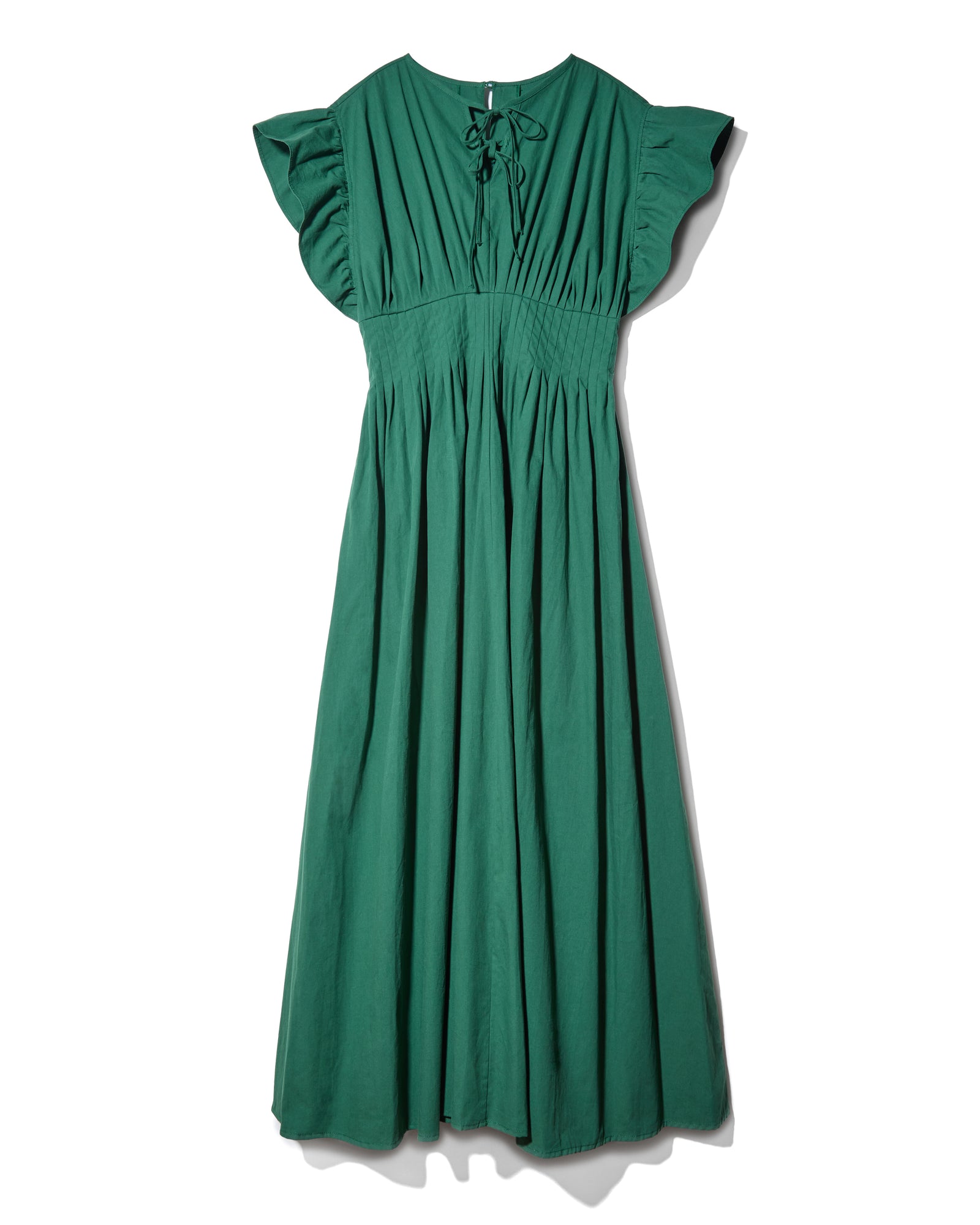 ワンピース rosyluce GATHER FLARE COTTON DRESS Gather Flare Cotton dress - GREEN – Rosy luce