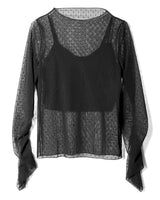 TULLE SHEER TOPS - BLACK