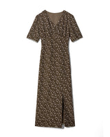 ROSY ORIGINAL DRESS - BROWN FLOWER