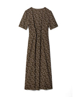 ROSY ORIGINAL DRESS - BROWN FLOWER
