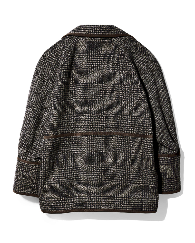 Tweed tailored Jacket - BROWN