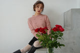 ROSY RIBBON KNIT TOPS - PINK