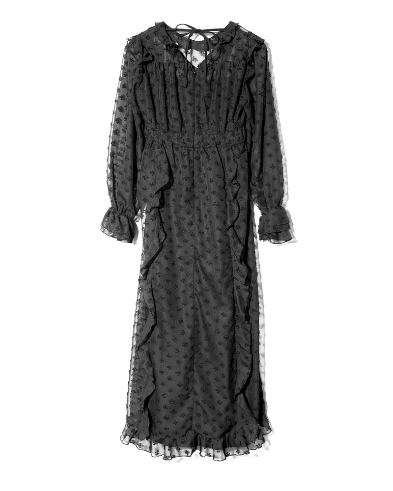 Sheer chiffon tulle dress