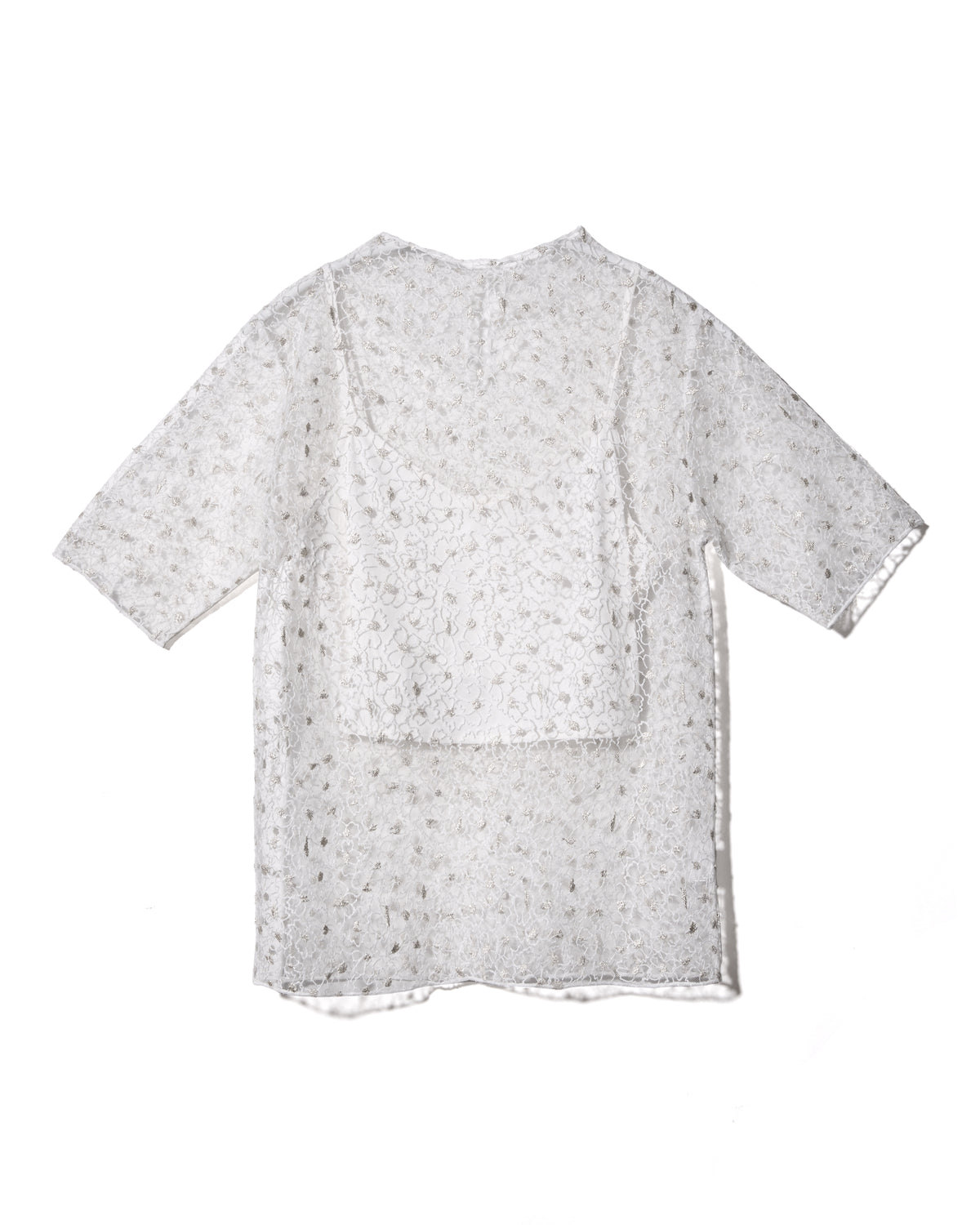FLOWER LAME SHEER TOPS – Rosy luce