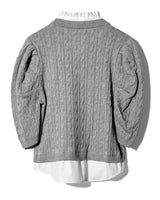 MINI CABLE SHIRTS KNIT CD - GREY