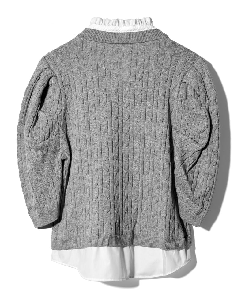MINI CABLE SHIRTS KNIT CD - GREY