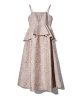 Peplum Jacquard Dress