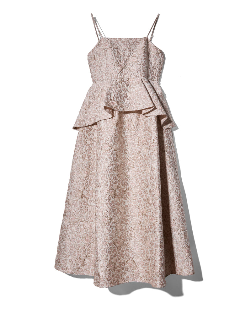 Peplum Jacquard Dress