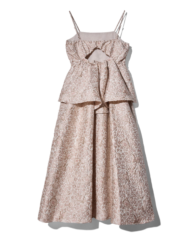 Peplum Jacquard Dress