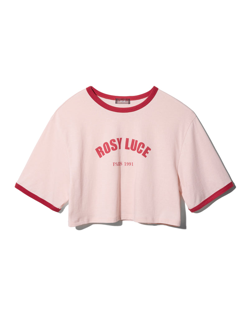 CROPPED ROSY TEE - PINK