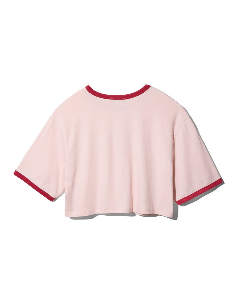 CROPPED ROSY TEE - PINK