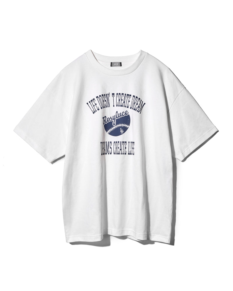 ROSY COLLEGE LOGO TSHIRT - WHITE