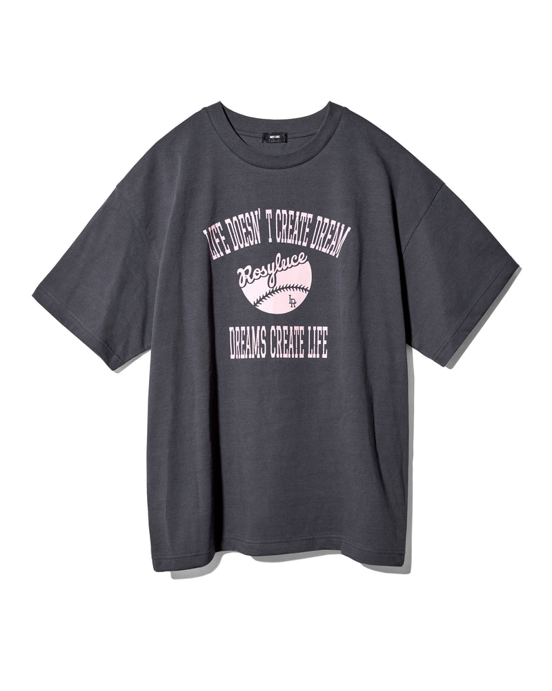 ROSY COLLEGE LOGO TSHIRT - CHARCOAL GRAY