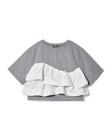FRILL TEE - GRAY