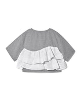 FRILL TEE - GRAY