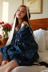 Embroidery Flower denim jacket
