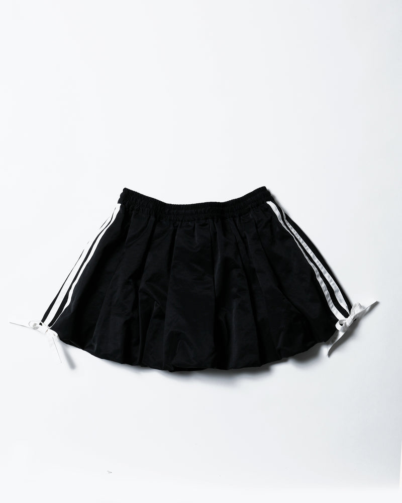 Line mini balloon skirt- BLACK