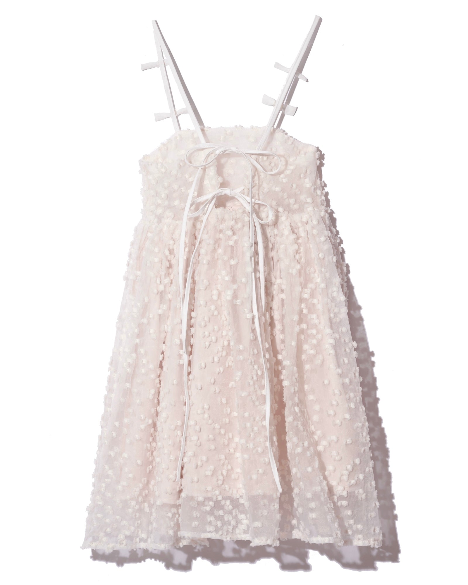 【Baby Rosy luce / KIDS】Ribbon jacquard camisole dress