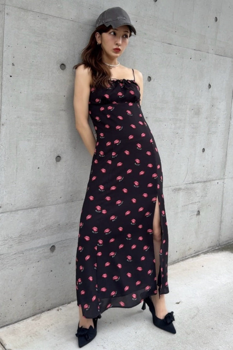 ワンピース rosyluce LIP PRINT CAMI DRESS LIP PRINT CAMI DRESS - IVORY – Rosy luce
