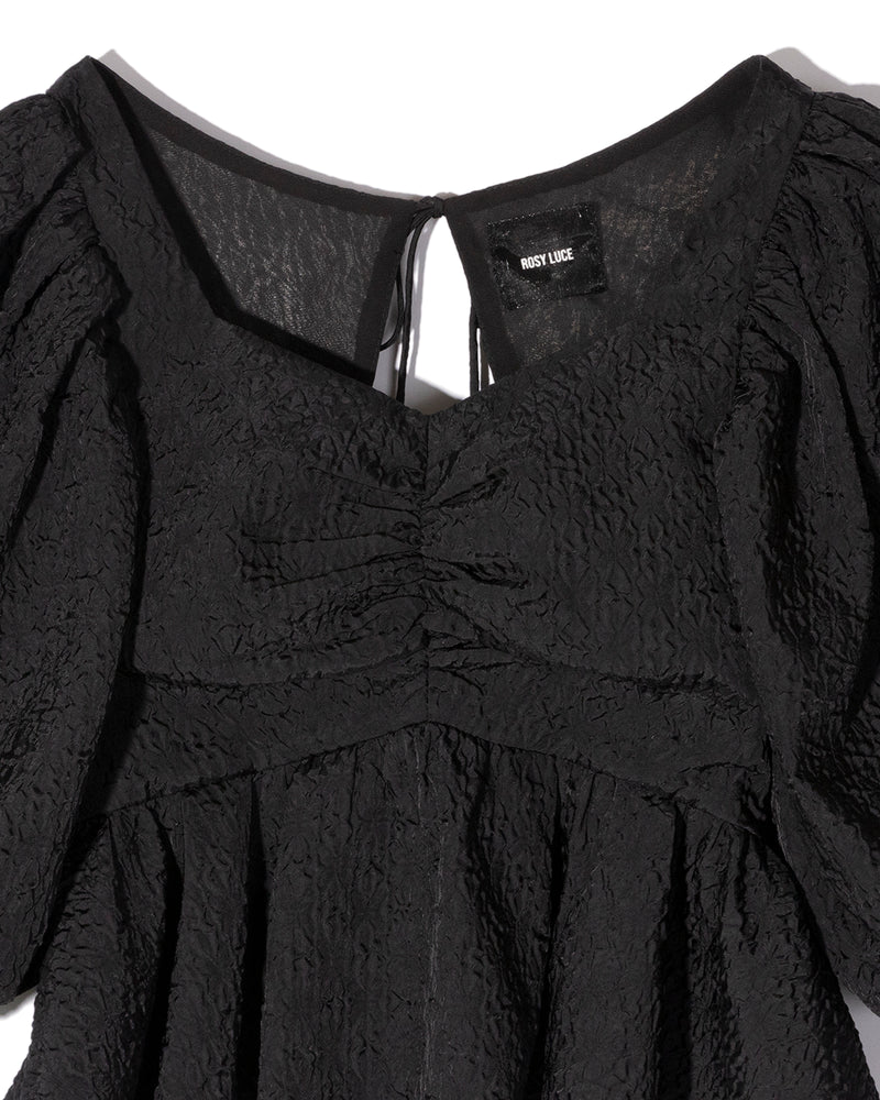 ロージー puff puff organdie peplum blouse 黒