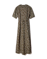 FLOWER CACHE-COEUR DRESS - BROWN