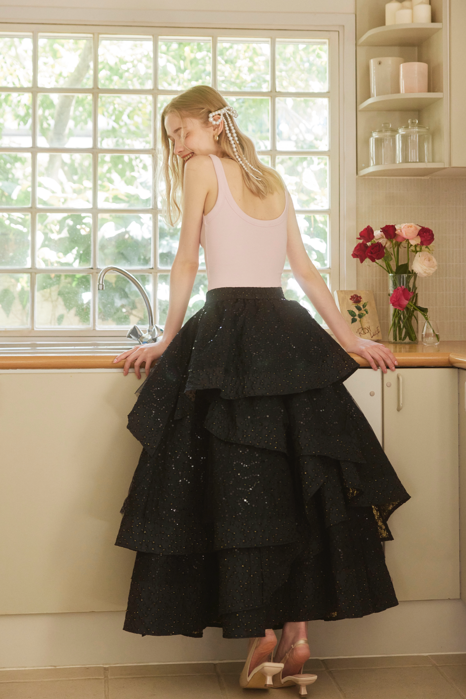 BIRTHDAY SKIRT - BLACK – Rosy luce