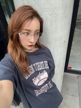 ROSY COLLEGE LOGO TSHIRT - CHARCOAL GRAY