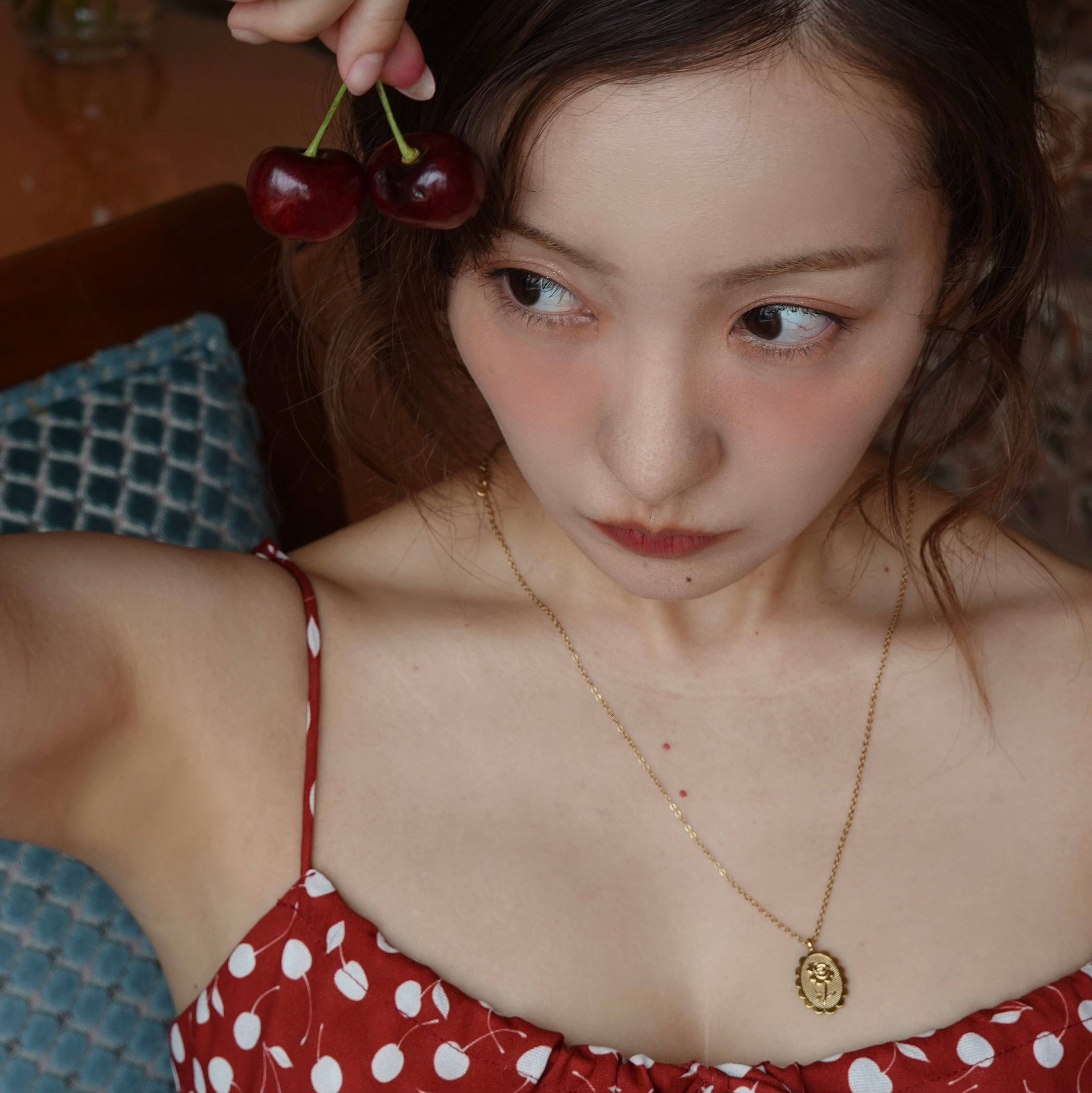 ROSY CHERRY CAMISOLE DRESS - RED – Rosy luce