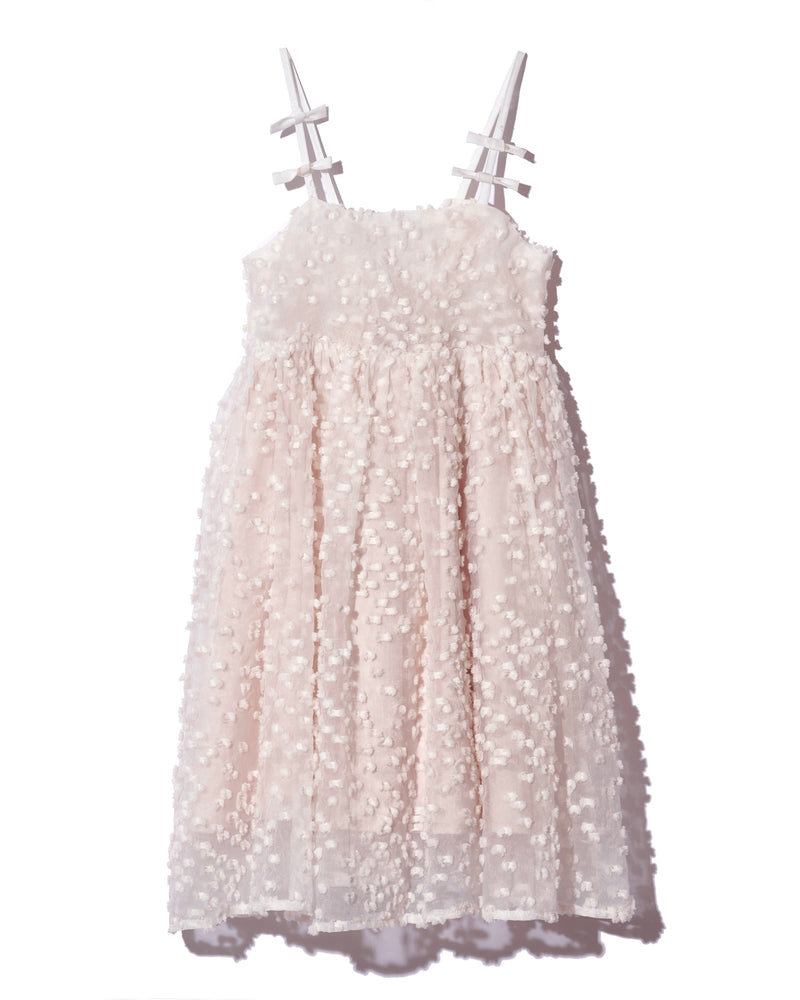 【Baby Rosy luce / KIDS】Ribbon jacquard camisole dress