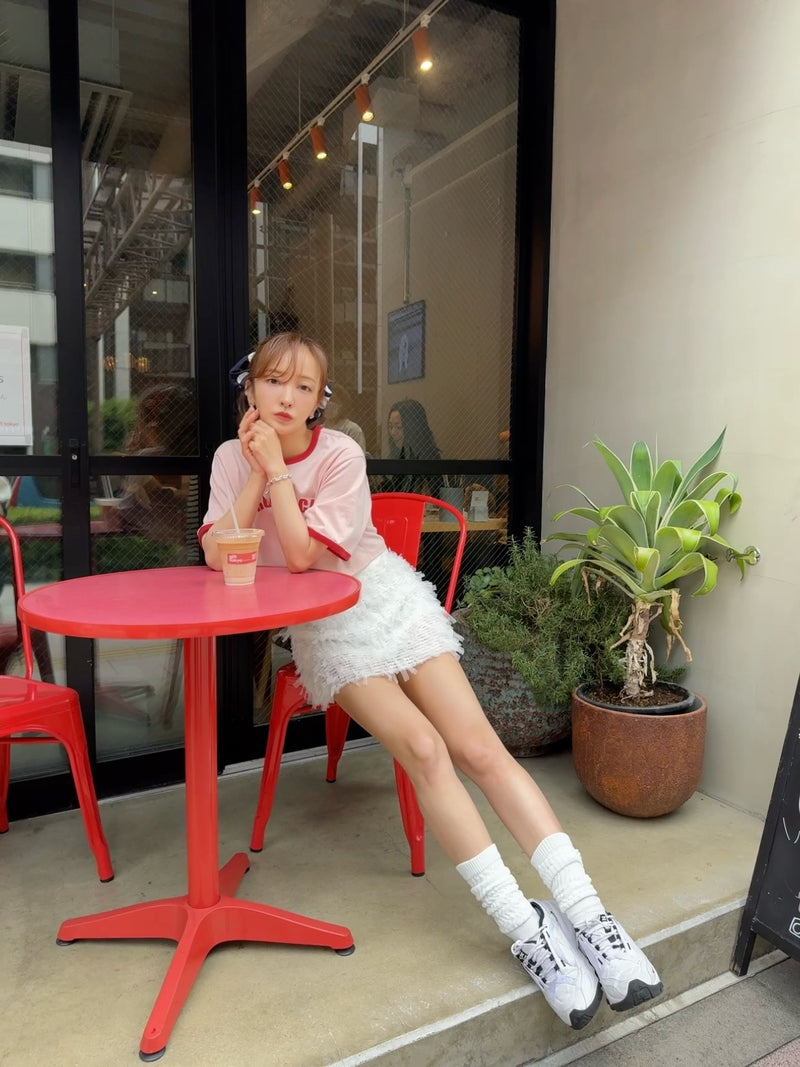 CROPPED ROSY TEE - PINK